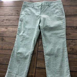 NWOT Dalia Green & White Striped Pants Size 8